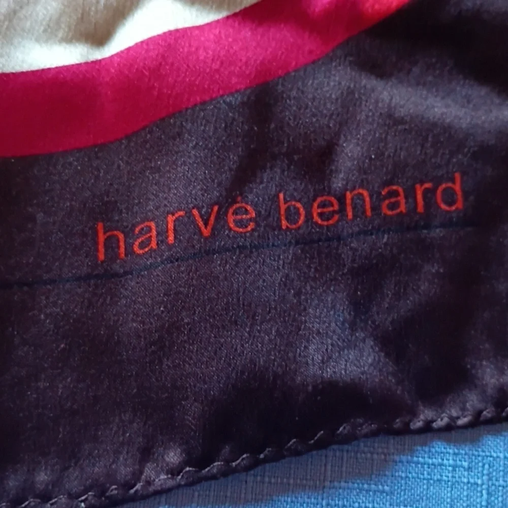 Harve Benard Geometric Print Lightweight Scarf in Fuchsia, Orange and Brown,Silk